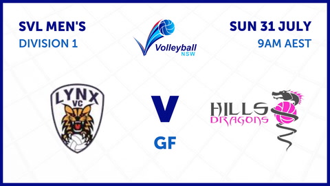 31 July - Sydney Volleyball League Mens - Finals - Lynx v Hills Dragon