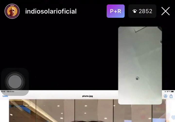 El Indio Solari hizo accidentalmente un vivo en Instagram - Fuente: Twitter