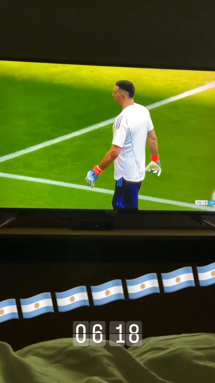 Lali Espósito alentó a la selección argentina (Video: Instagram @lalioficial)