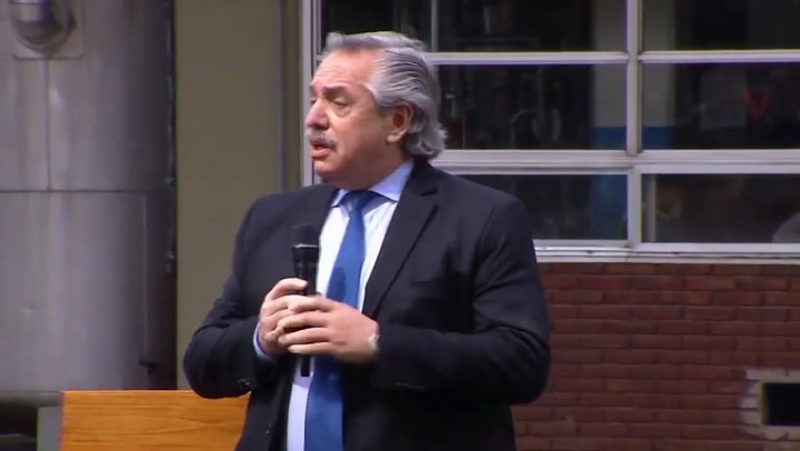 El discurso de Alberto Fernández durante un acto en Quilmes - Fuente: Casa Rosada