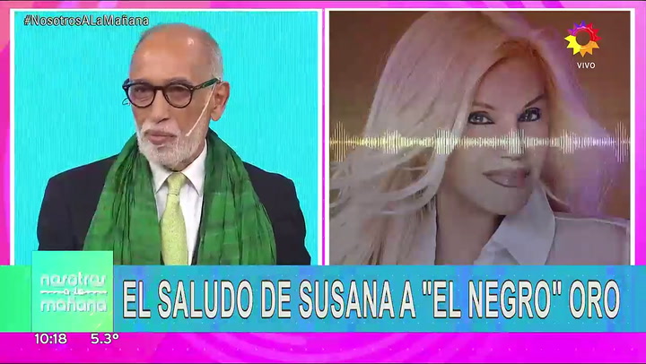 El saludo de Susana Giménez para el “Negro” González Oro en su debut al frente de NAM
