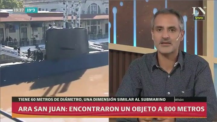 ARA San Juan: Encontraron un objeto a 800 metros
