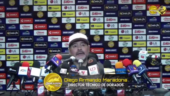 Maradona comparó a la hinchada de Dorados con la de Boca - Fuente: YouTube