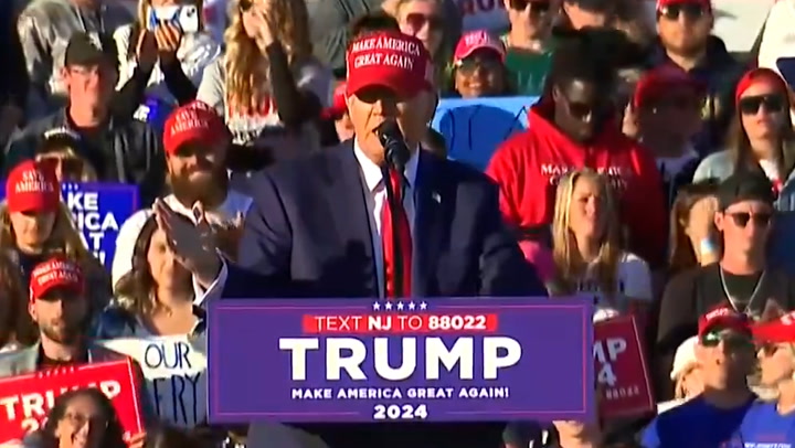 Trump tells Jersey Shore crowd he's being forced to endure 'Biden show trial'