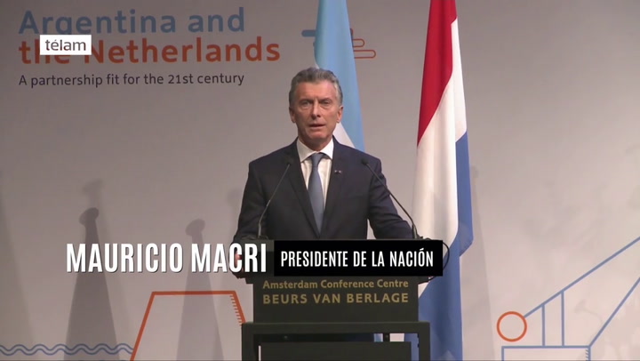 Macri destacó desde Holanda al diálogo como 'principal herramienta' para 'superar los problemas' de 