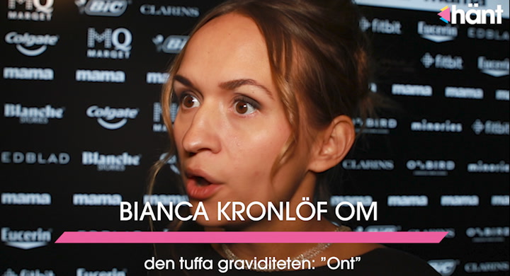 Bianca Kronlöf om graviditeten: ”Haft ganska ont”