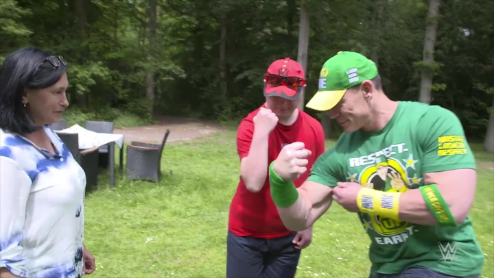 John Cena meets Ukrainian refugee with Down syndrome who he inspired to escape Mariupol