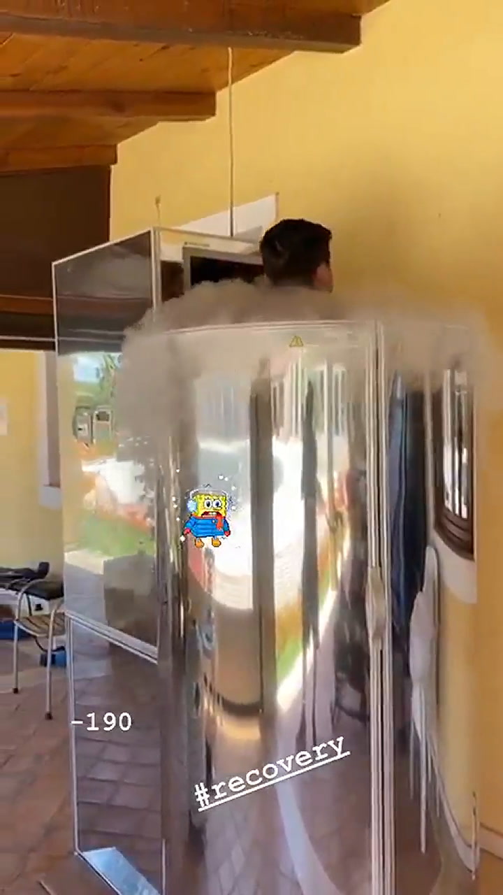 Gio Simeone se recupera en una cámara a 190° bajo cero - Fuente: Instagram