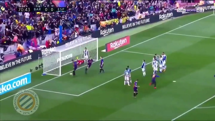 Messi puso el 1-0 con un tiro libre exquisito - Fuente: Twitter