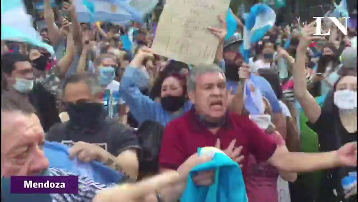 La manifestación en Mendoza
