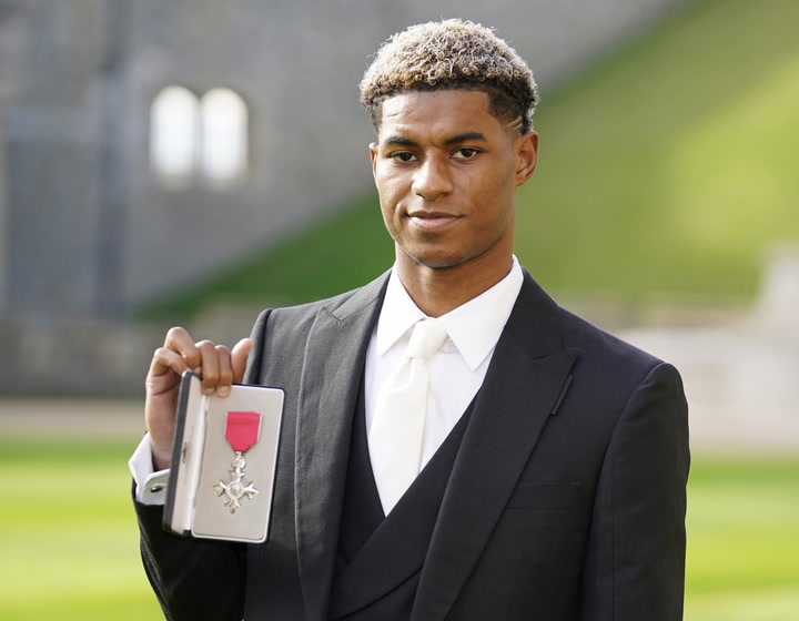 Marcus Rashford says it's a 'great feeling' to receive MBE
