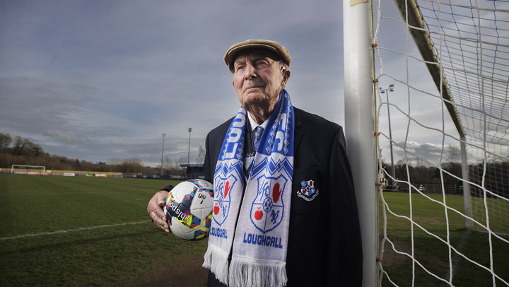 Devoted football fan, aged 100, celebrates love for his local team: 'We beat the best of them'