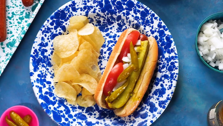 Gene’s Hot Dog (Mustard, Relish, Onions)