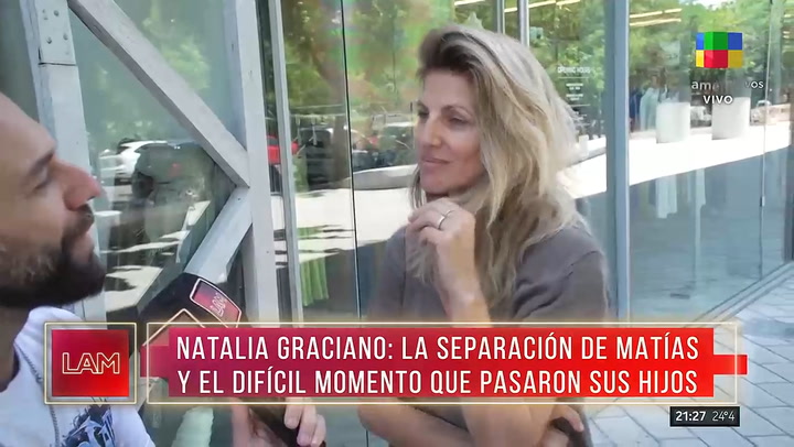 Natalia Graciano hablo de la separacion de Matias Martin