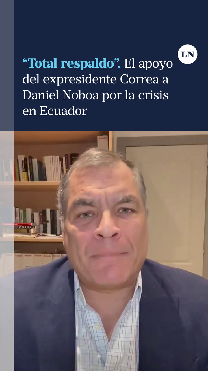 El mensaje de apoyo de Rafael Correa a Daniel Noboa: “Total e irrestricto respaldo”