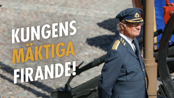 Kungens mäktiga firande – tog emot folket på Borggården!
