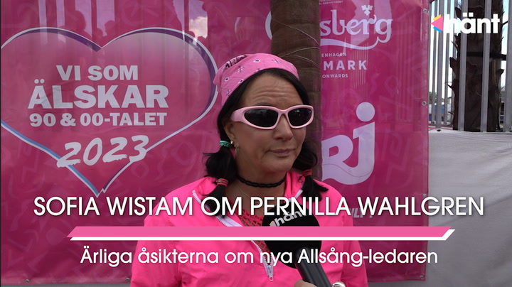 Sofia Wistam om Pernilla Wahlgren som Allsång-ledare
