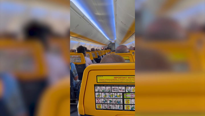 Disgruntled Ryanair employee complains about airline over tannoy mid-flight