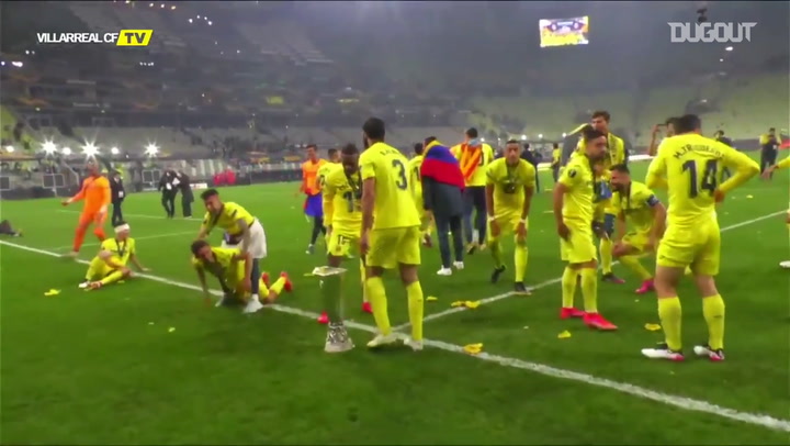 Villarreal celebrate Europa League triumph