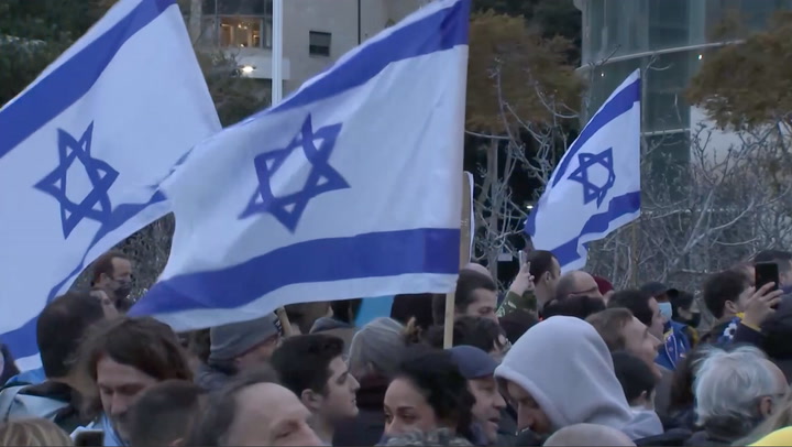 Watch live as hundreds protest in Tel Aviv in support of Ukraine