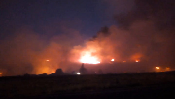 Fuerte incendio en Chubut