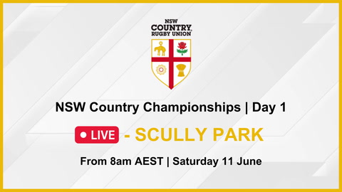 11 June - NSW Country Champs - Day 1 - Scully Park Gameday Stream