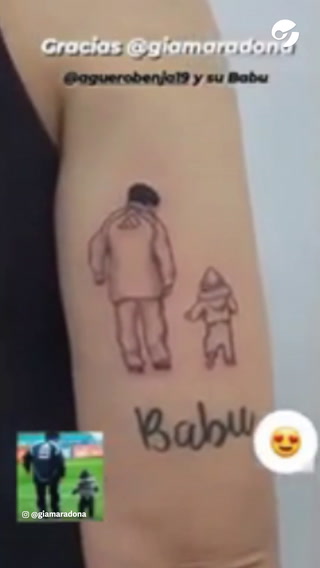 Gianinna Maradona se hizo dos tatuajes para homenajear a su papá