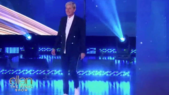 Ellen DeGeneres fights back tears as she walks out for final show after 19 years