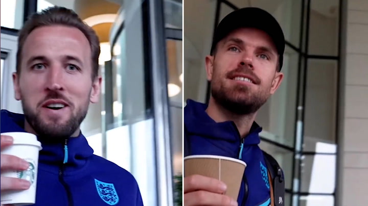 England footballers banter over favourite hot drinks