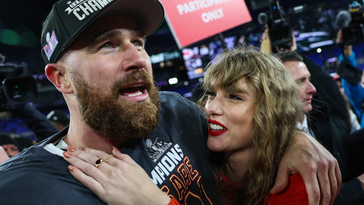 NFL microphone catches Travis Kelce tell Taylor Swift 'I love you'