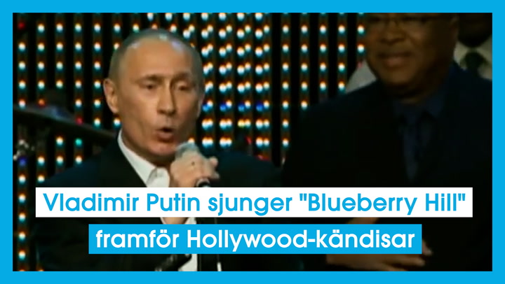 Vladimir Putin sjunger "Blueberry Hill"