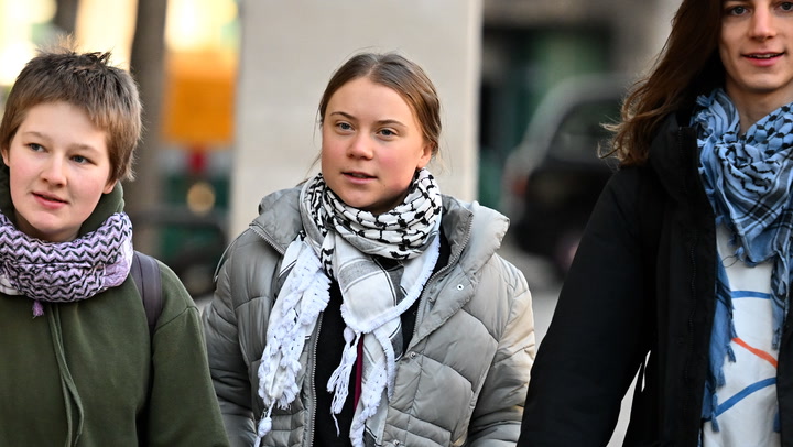Greta Thunberg arrives at court to stand trial over Mayfair oil protest