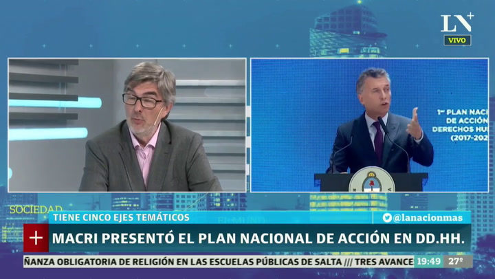 Macri presentó el plan nacional de Derechos Humanos