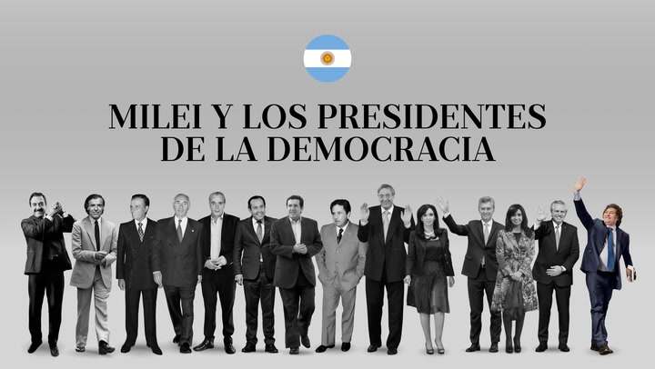 Milei y los presidentes en 40 años de democracia