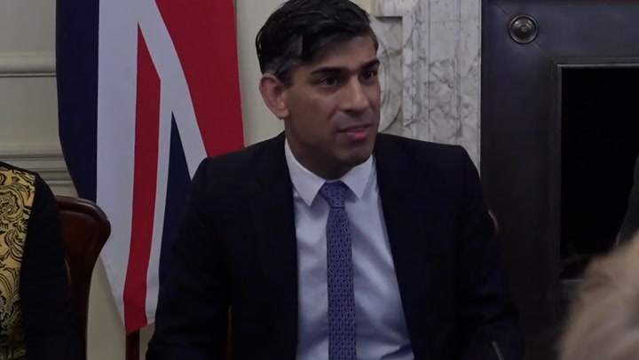 Rishi Sunak smiles and jokes in first cabinet meeting since reshuffle