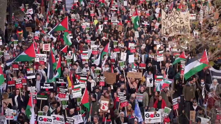 Thousands join latest London protest calling for ceasefire between Israel and Hamas