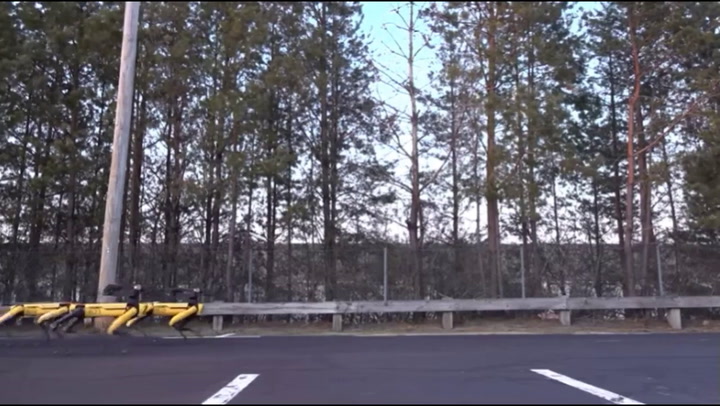 Boston Dynamics mostró que sus perros robots hasta pueden arrastrar camiones - Fuente: YouTube