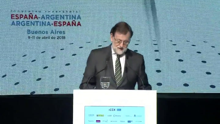 Rajoy: &quot;Argentina y España viven hoy un buen momento económico&quot;