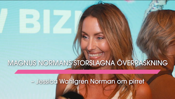 Jessica Wahlgen Normans glädje – överraskades av maken Magnus