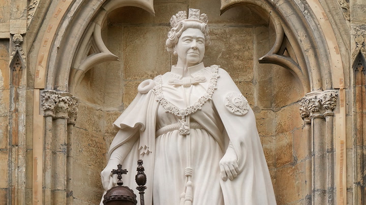 King Charles unveils statue of late Queen Elizabeth II at York Minster