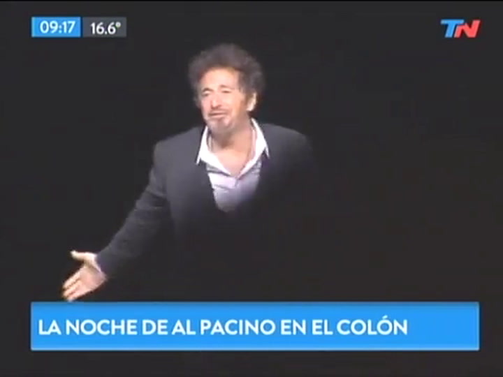 Al Pacino baila en el Teatro Colón