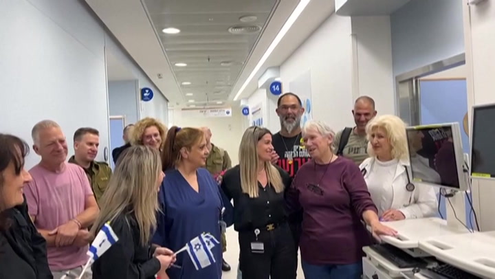 Hospital staff say farewell to former Hamas hostage as she returns home