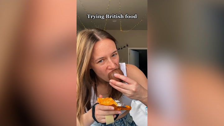 TikToker apologises 'to entirety of UK' after incorrectly eating chocolate orange