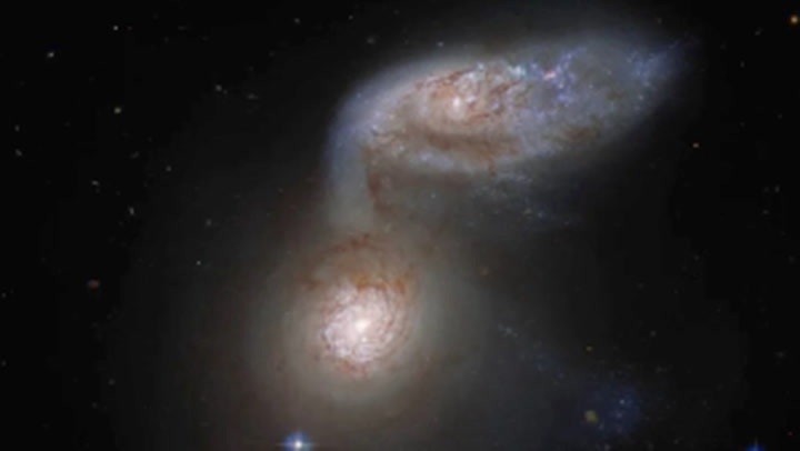 Hubble Just Captured the Early Moments of Two Galaxies Colliding