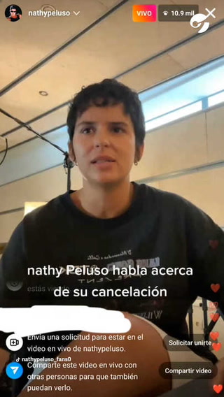 Nathy Peluso habló tras su cancelación en redes sociales