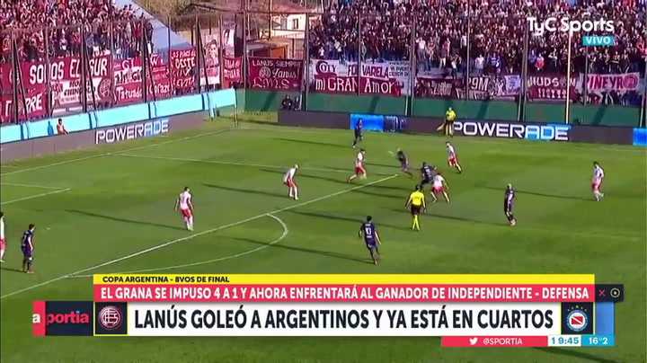 Copa Argentina: los goles del 4-1 de Lanús a Argentinos