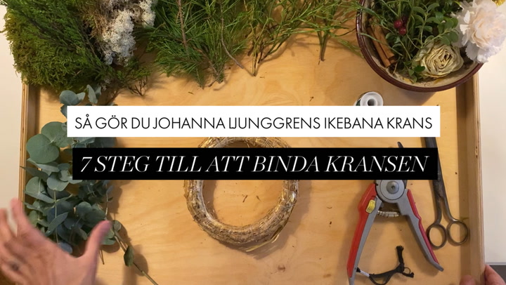 Så gör du Johanna Ljunggrens ikebana krans – 7 steg till att binda kransen