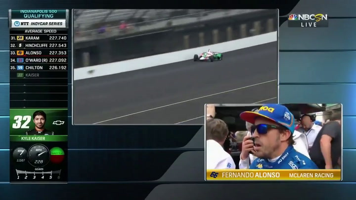 Un argentino dejó a Fernando Alonso sin las 500 Millas de Indianápolis - Fuente: NBC
