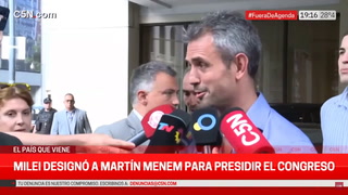 Martín Menem, tras la reunión con Milei: "No hay plata, trabajemos todos en sacar las leyes que correspondan"