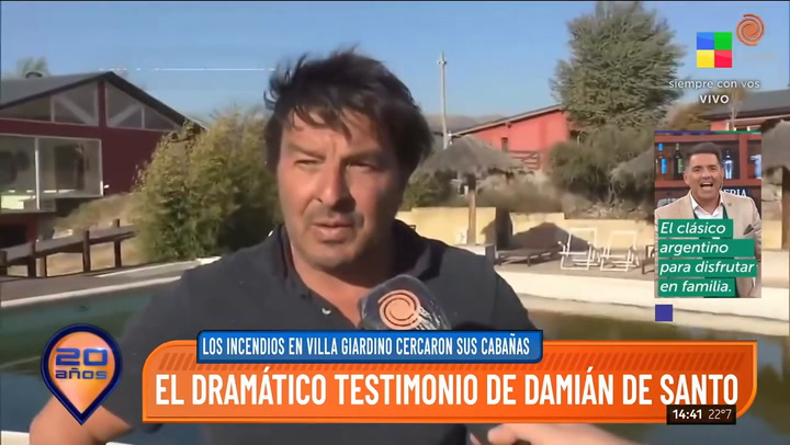 Damián De Santo habló sobre los incendios en Córdoba - Fuente: Intrusos - América / El 12